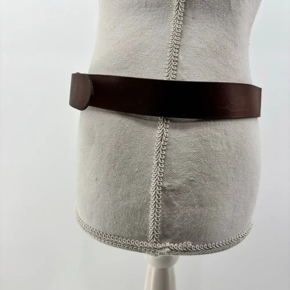 H&M Brown Size Small Leather Belt Unisex Women Men Casual Minimalist